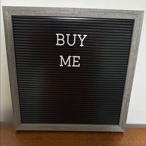 Target Black and Gray Letter Board